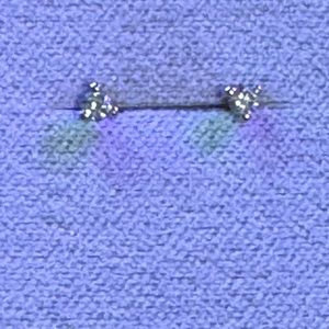 14k yellow gold tiny diamond studs